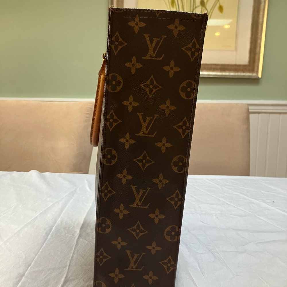 Louis Vuitton Monogram Canvas Tote with Tan Leather Handles - Picture 5 of 14